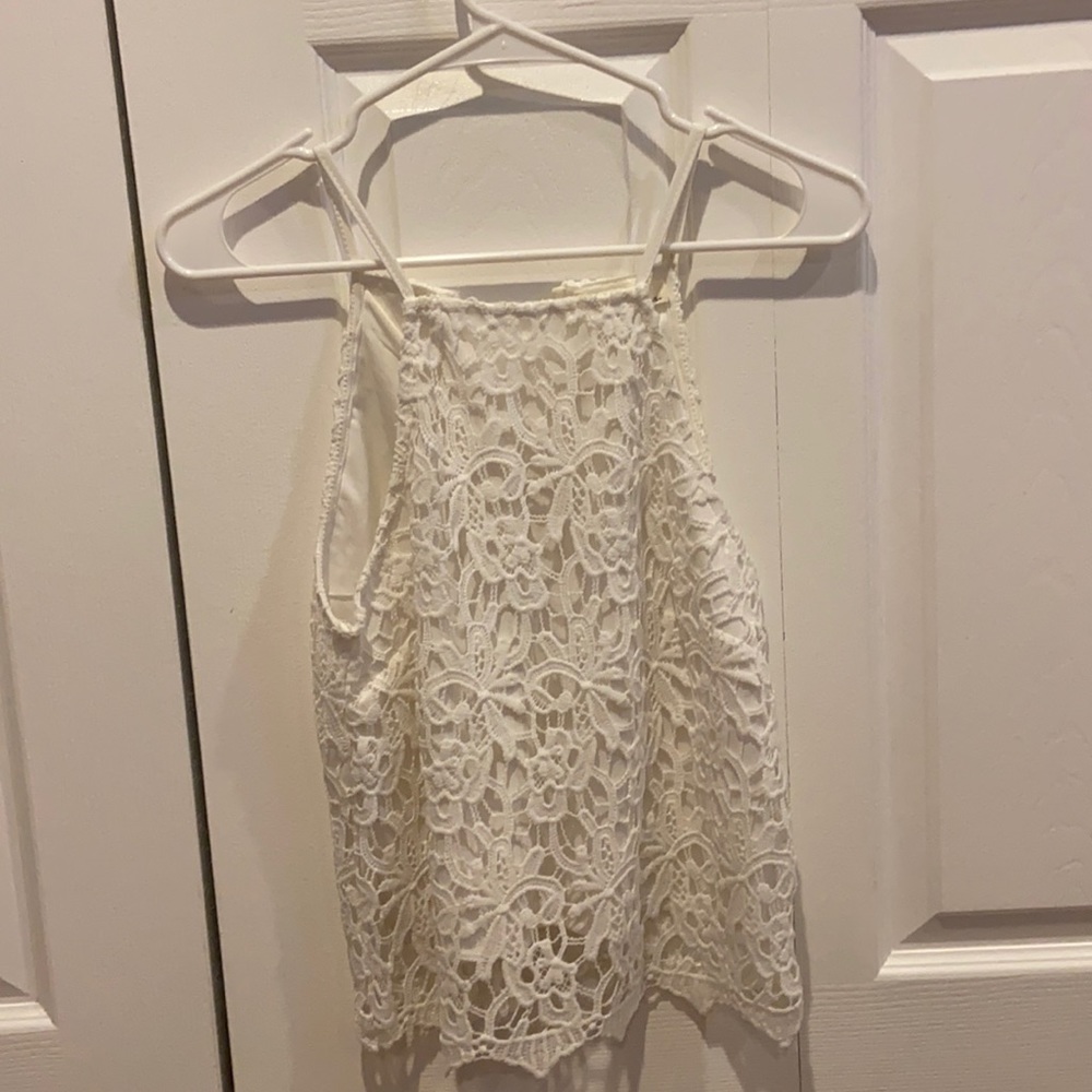 White lace tank top